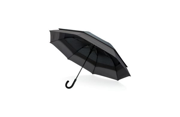 Swiss Peak AWARE™ 23" bis 27" erweiterbarer Regenschirm/schwarz