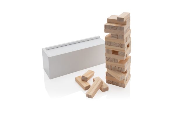 Deluxe Holz-Stapelturm aus Holz/weiß
