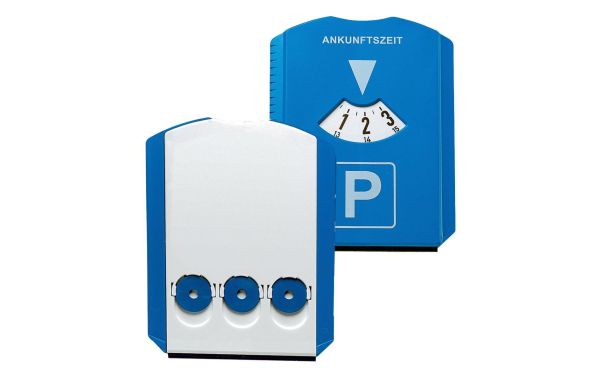 Parkscheibe "Prime" mit Chips, blau/weiss