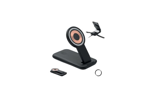 PENDOLESS 3in1 kabellose Ladestation 15W, schwarz