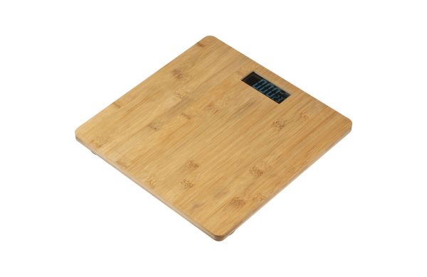 Personenwaage aus Bambus - beige