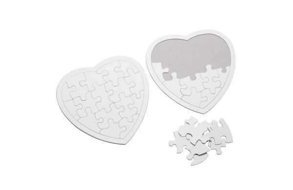 Puzzle Herz_ weiss