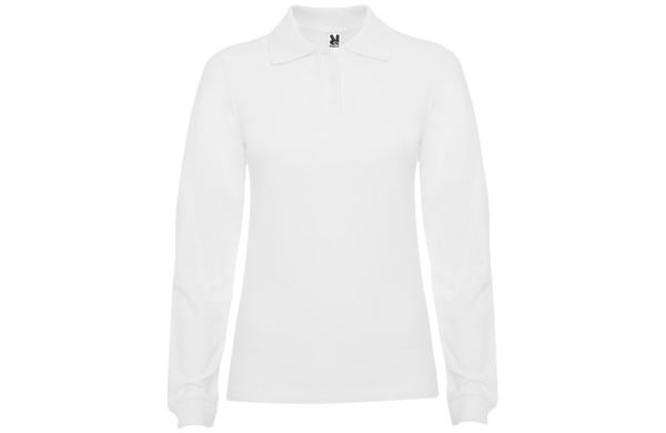 Estrella Langarm Poloshirt für Damen - weiss - S