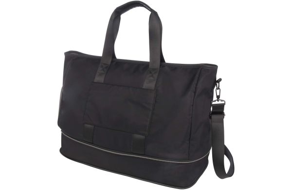 Rhine erweiterbare Reisetasche aus recyceltem GRS-Material 35 L, schwarz