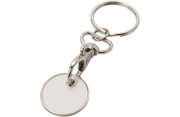 Rory Schlüsselanhänger mit Trolley-Münze, weiss