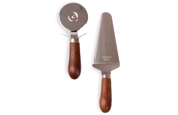 Sagaform Astrid Pizza-Kuchen-Set 2 Stück, holz