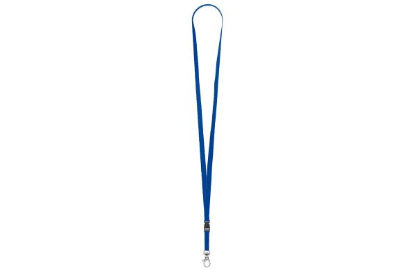 SchlüB-Lanyard Standard mit Schnappverschluss_ 10 mm_ blau
