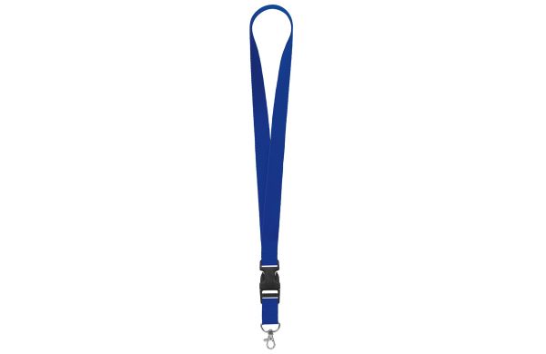 SchlüB-Lanyard Standard mit Schnappverschluss_ 25 mm_ blau