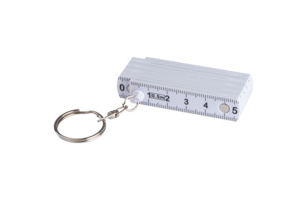 Schlüsselanhänger mit ausklappbarem Zollstock