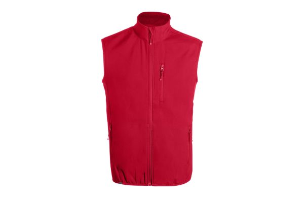 Shelles RPET-Softshellweste, L, rot