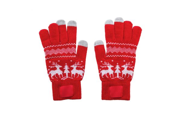Skandihand Weihnachtliche Touchscreen-Handschuhe, rot