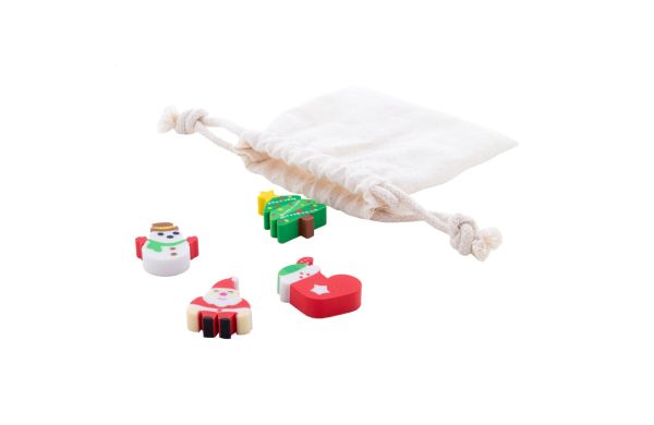 Sommaroy Weihnachts-Radierer-Set, mehrfarbig