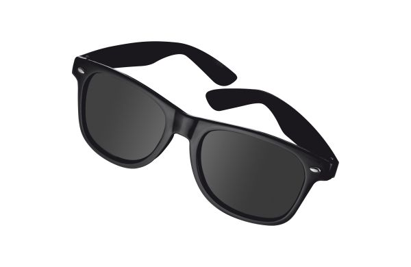 Sonnenbrille aus Kunststoff im Nerdlook, UV 400 Schutz - schwarz