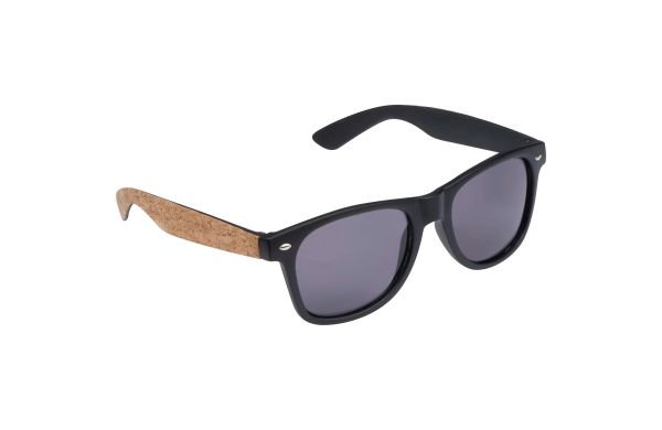 Sonnenbrille mit Bügeln aus Kork - beige