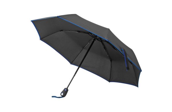 Taschenschirm aus Pongee mit Fiberglas Gestänge - blau