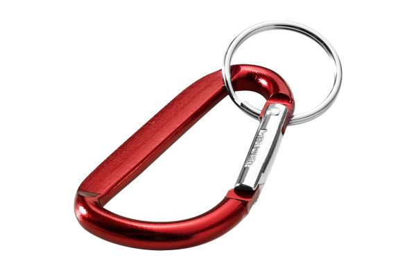Timor RCS Karabiner Schlüsselanhänger aus recyceltem Aluminium, mittelrot