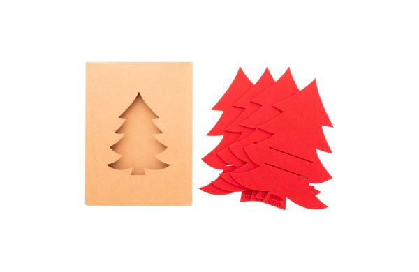 Tonsvik RPET Weihnachts-Besteckhalter-Set, rot