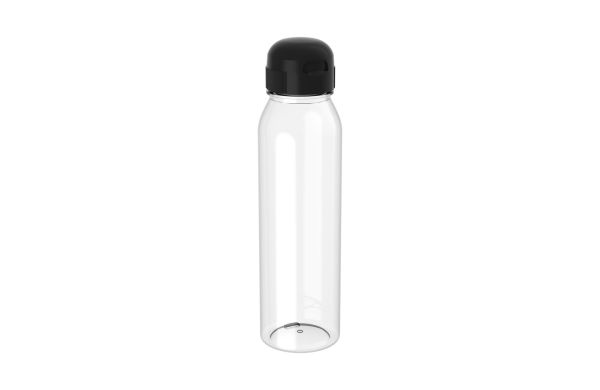 Trinkflasche Active "Sports", 650 ml, transparent/schwarz