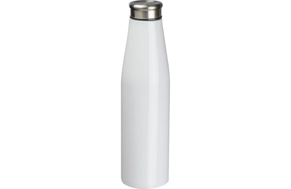 Trinkflasche aus Metall, 750ml - weiß