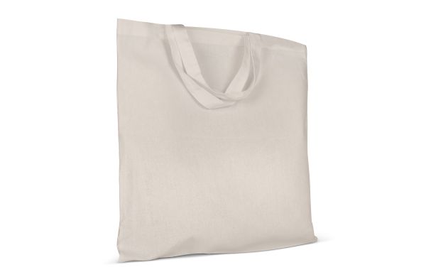 Umhängetasche aus Baumwolle OEKO-TEX® 140g-m² 38x42cm kurze Henkel, ecru