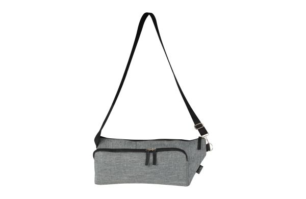 Umhängetasche aus Polyester - silbergrau