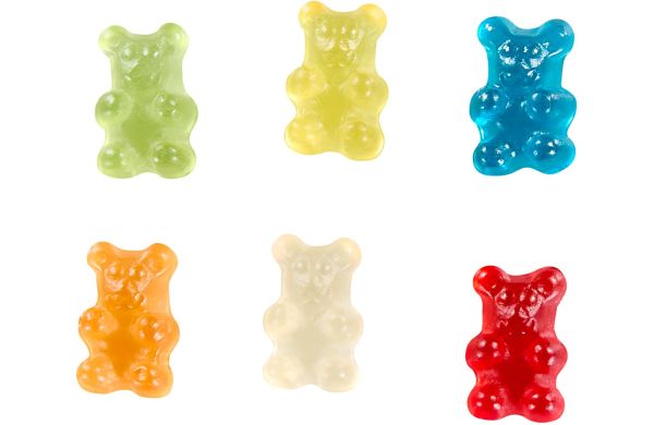 Unifarbene Premium-Bärchen, 10 g im kompostierbaren Tütchen