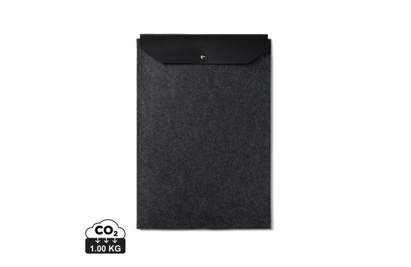 VINGA Albon 17" Laptop-Seeve aus GRS recyceltem Filz, schwarz