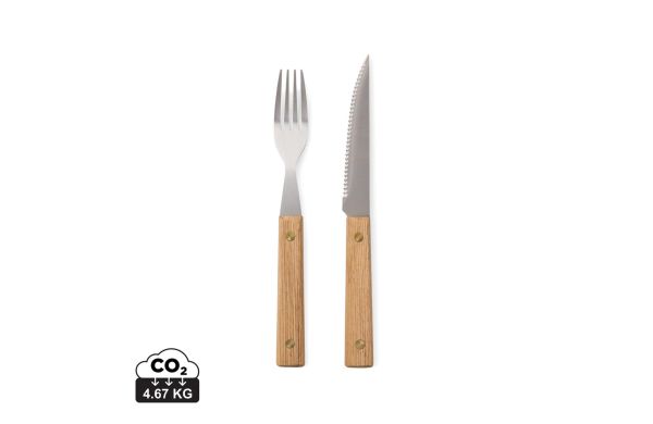 VINGA Paso 8-teiliges Grill-Besteck-Set, braun