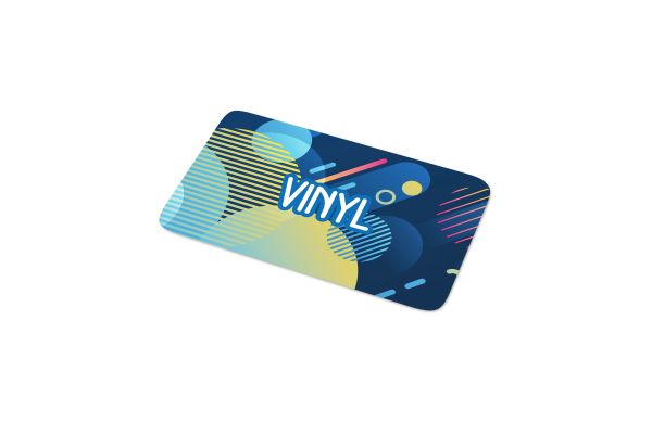 Vinyl Sticker Rechteck 50x20mm, weiss