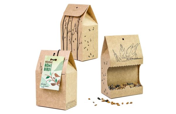 Vogelfutter To-Go, Werbekarte