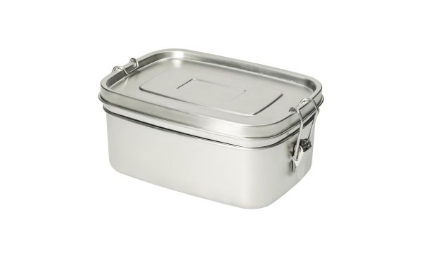 Vorratsdose "Double" 19x13,5x8,5 cm, silber