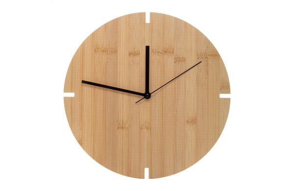 Wanduhr aus Bambus Tokei, weiss