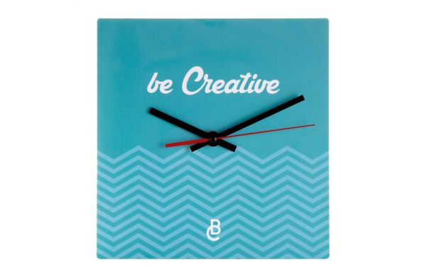 Wanduhr BeTime, quadratisch, weiss