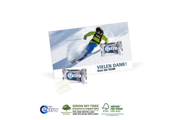 Werbe Fruchtgummi Paperbox Mit Einleger - Weihnachten Klimaneutral FSC