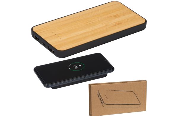 Wireless Charger und Powerbank, 8000 mAh - beige