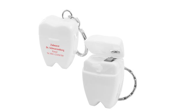 Zahnseide-Schlüsselanhänger