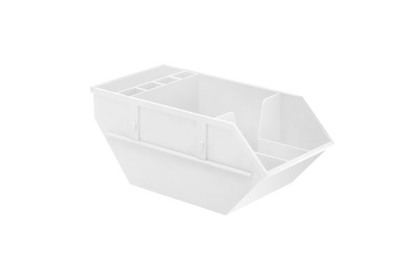 Zettelbox mit Köcher "Container", weiß