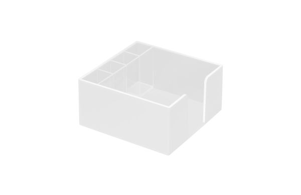 Zettelbox mit Köcher "Lambda", weiß