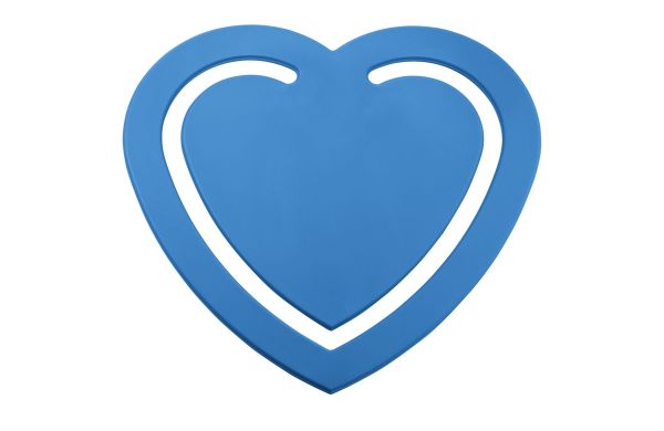 Zettelklammer Recycling Herz_ recycling blau