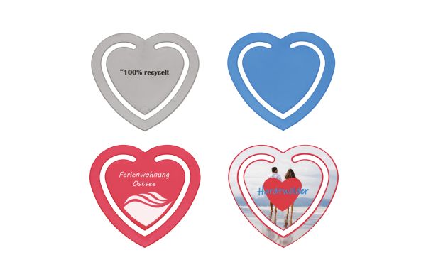 Zettelklammer Recycling "Herz"