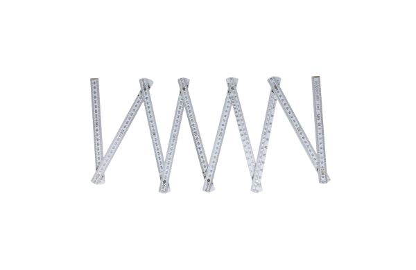 Zollstock Holz 2m Made in EU, weiss