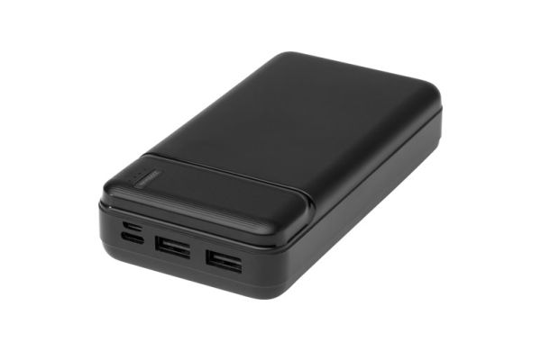 Loop 20.000 mAh Powerbank aus recyceltem Kunststoff - schwarz 