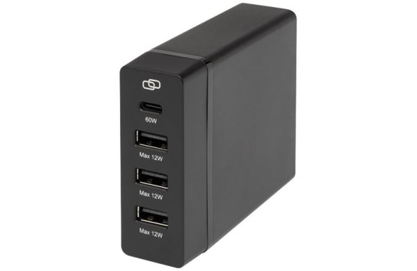 ADAPT PD-Powerstation aus recyceltem Kunststoff, 72W - schwarz 
