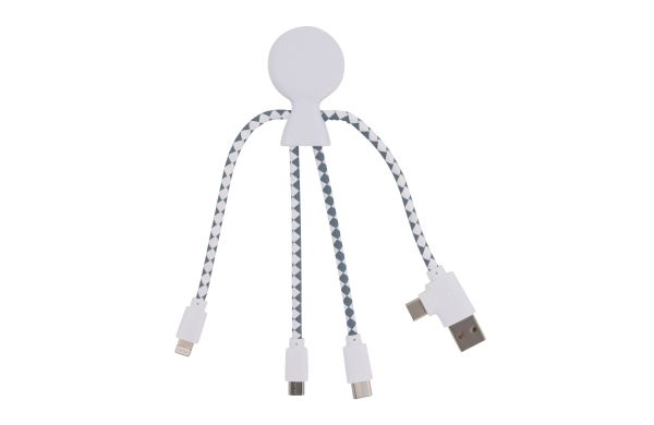 2081  Xoopar Mr. Bio Charging cable, weiss