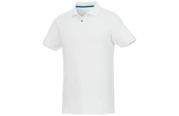 Beryl Poloshirt aus GOTS Bio-Recyclingmaterial für Herren - weiss XS