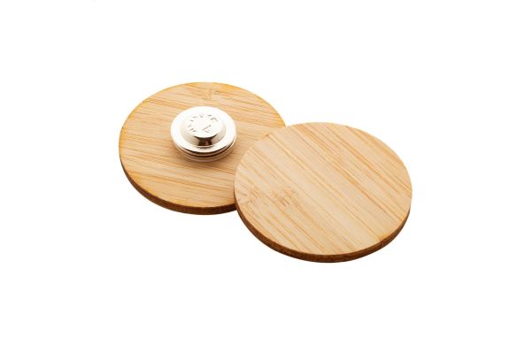 Bambus-Anstecker BooBadge Kreis, Braun