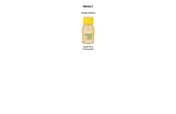BIO Ingwer Shot mit Werbeaufsetzer