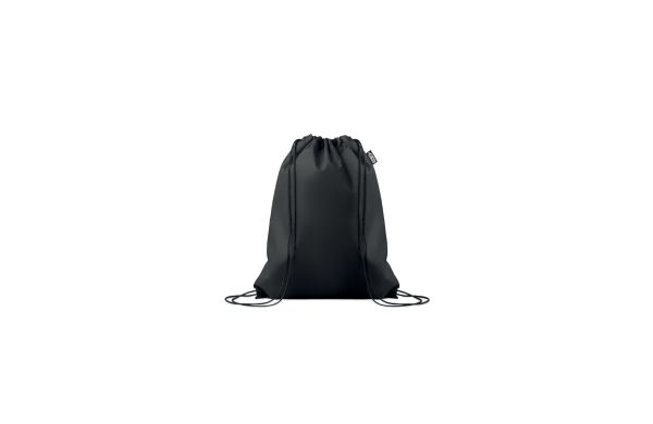 DAFFY RPET Beutel mit Kordelzug Non Woven, schwarz