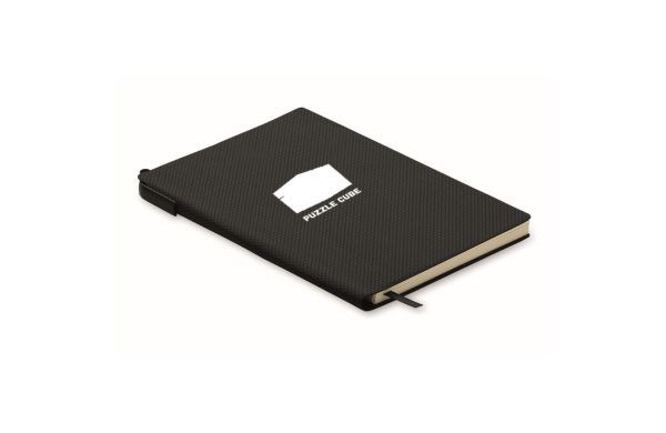 NOTA DIN A5 PU Notizbuch mit Stift, schwarz