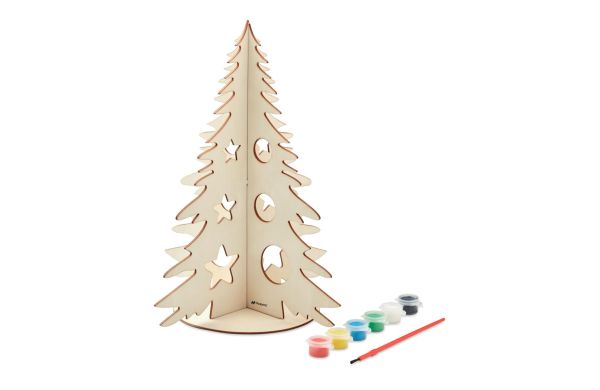 DIY Weihnachtsbaum aus Holz - holzfarben